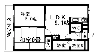 グリーンヒル壱番館【2階】の間取り