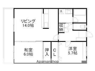 熊本県熊本市西区花園5丁目【マンション】の間取り