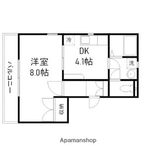 キャッスル花園【302号室】の間取り