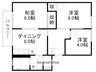 ファミール坪井【2階】の間取り