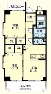 グランデール北【2階】の間取り