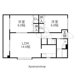 アベニュー山室【303号室】の間取り