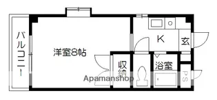 サザンクロス白川【401号室】の間取り