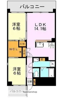 キャッスル八景水谷【3階】の間取り