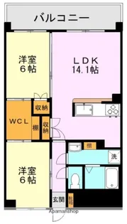 キャッスル八景水谷【3階】の間取り