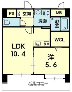 シャローム上熊本【302号室】の間取り