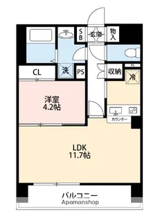 フェリーチェ南熊本【4階】の間取り