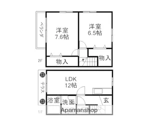 ハミングコート吉村【1階】の間取り