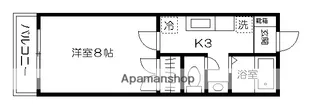 ウシジマハイツ渡鹿【303号室】の間取り