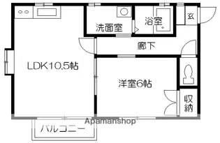 熊本県熊本市東区保田窪本町【アパート】の間取り