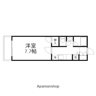 パレイシャル生駒Ⅲ【5階】の間取り