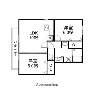 ウィルモア池田Ⅱ【101号室】の間取り