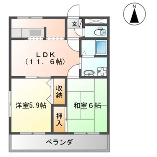 グレイスヴィラM・T【1階】の間取り