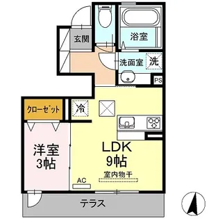 セジュール本妙寺【1階】の間取り