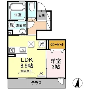 セジュール本妙寺【1階】の間取り