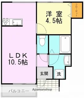 ノブハウス山室【1階】の間取り