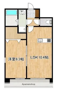 クロノス41新町Ⅳ【4階】の間取り