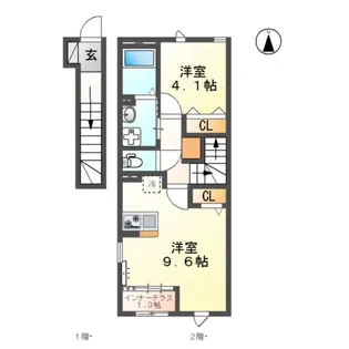 UNITED津浦【210号室】の間取り