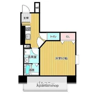 COEX呉服町【704号室】の間取り