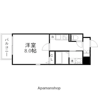 プランドール西子飼【9階】の間取り