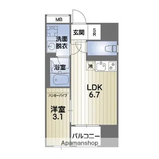 RISE KUMAMOTO EXE【3階】の間取り