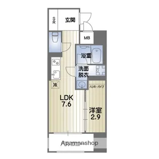 RISE KUMAMOTO EXE【4階】の間取り
