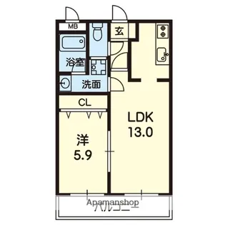 ヒルズIKEDA【205号室号室】の間取り
