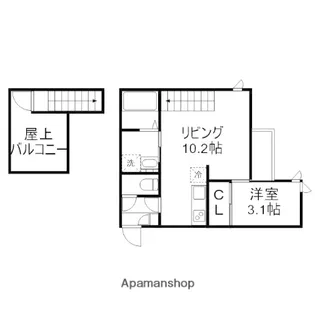 GRANDTIC COMRADE【1階】の間取り