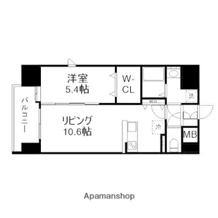 LA VIE CLAIRE TUBOI【10階】の間取り