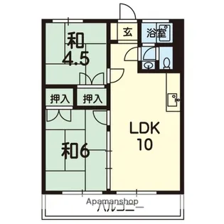 コーポ鶴Ⅱ【2階】の間取り