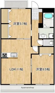 クロノス52鶴羽田【1階】の間取り
