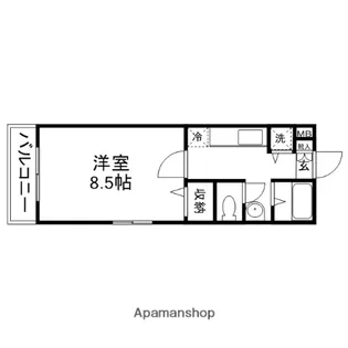 ロイヤルハイツ上熊本【3階】の間取り