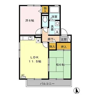 ベルデュール【2階】の間取り