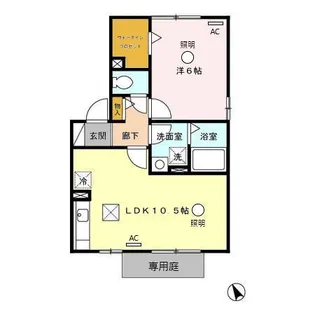 リバティコート【1階】の間取り