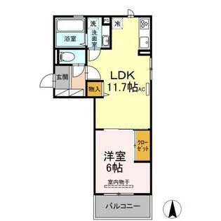 グランフォレMⅡ【2階】の間取り