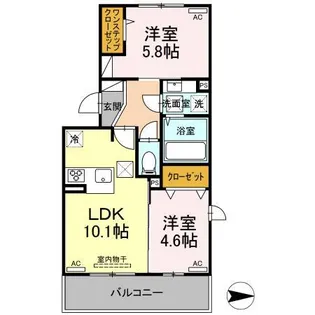 RAYS 横手【1階】の間取り