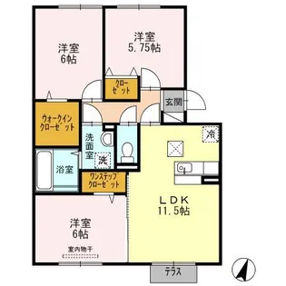 サンハイム須屋 B棟【1階】の間取り