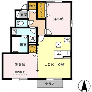 ルミエール B棟【1階】の間取り