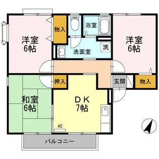 トゥインクル塔乃本 B棟【2階】の間取り