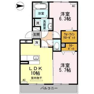 さくらめんと【203号室】の間取り
