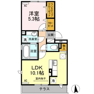 シャンベルタン A棟【1階】の間取り