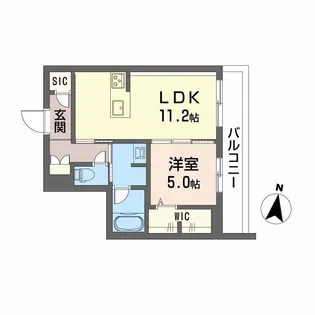 シャーメゾン壺川【3階】の間取り