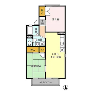 アムールビブレ B棟【2階】の間取り