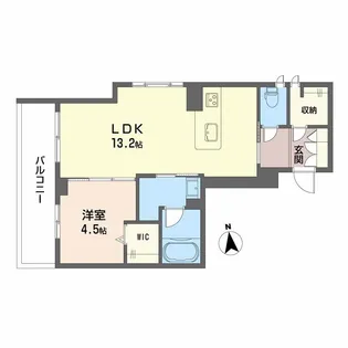 1LDKの間取り画像