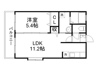 グランディールI【1階】の間取り