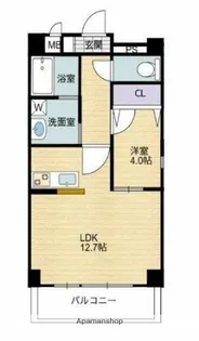 カスティージョ上林【9階】の間取り