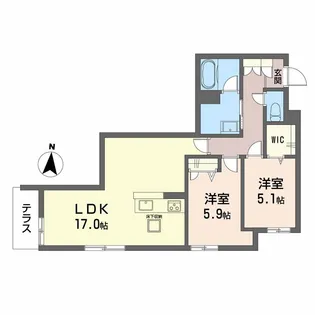 WITHPLUS上熊本駅前【1階】の間取り