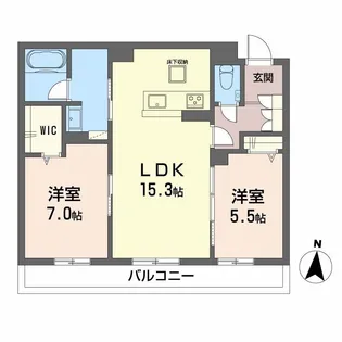 WITHPLUS上熊本駅前【1階】の間取り