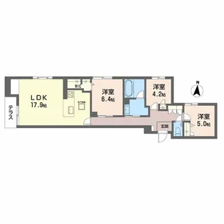 WITHPLUS上熊本駅前【1階】の間取り