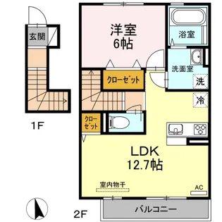 ラ・カーサ・デ・須屋【2階】の間取り